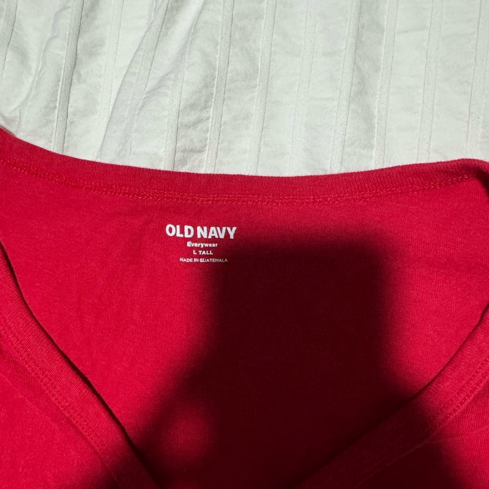 Old Navy Bright Red V-Neck Top